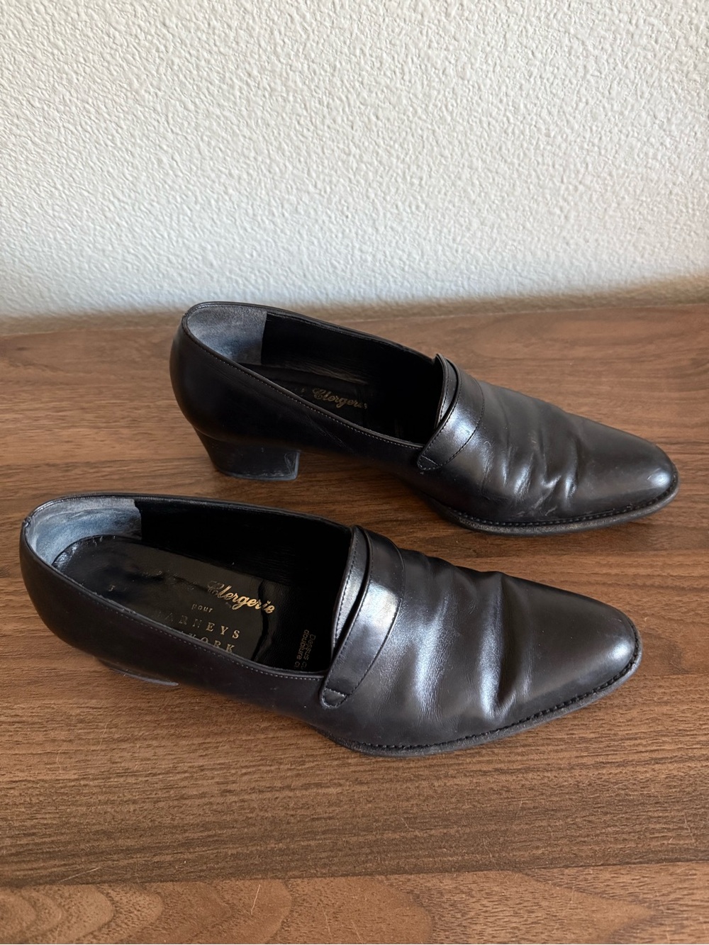 Robert Clergerie Black Designer Loafers Leather Women’s Size 6.5